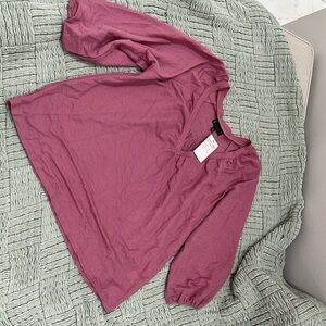 B COLLECTION BY BOBEAU Rosamonde Shirred Knit Top size S.